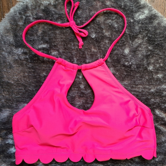 NWT Pink & White Floral Halter Cupshe Bikini - Picture 3 of 7